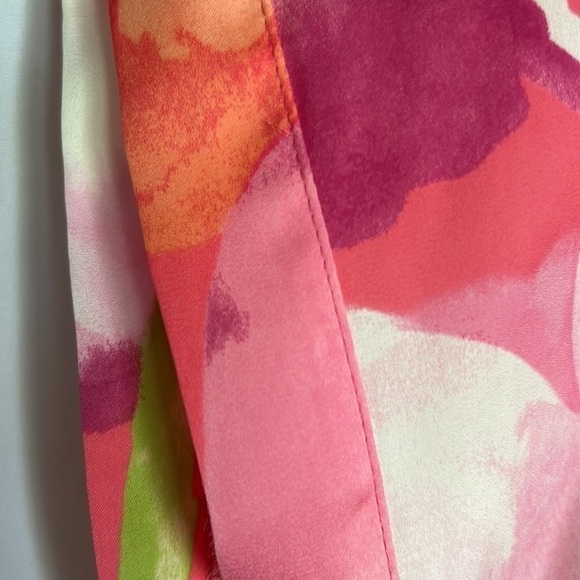 Natori Floral Short Sleeve Blouse L - Picture 3 of 6